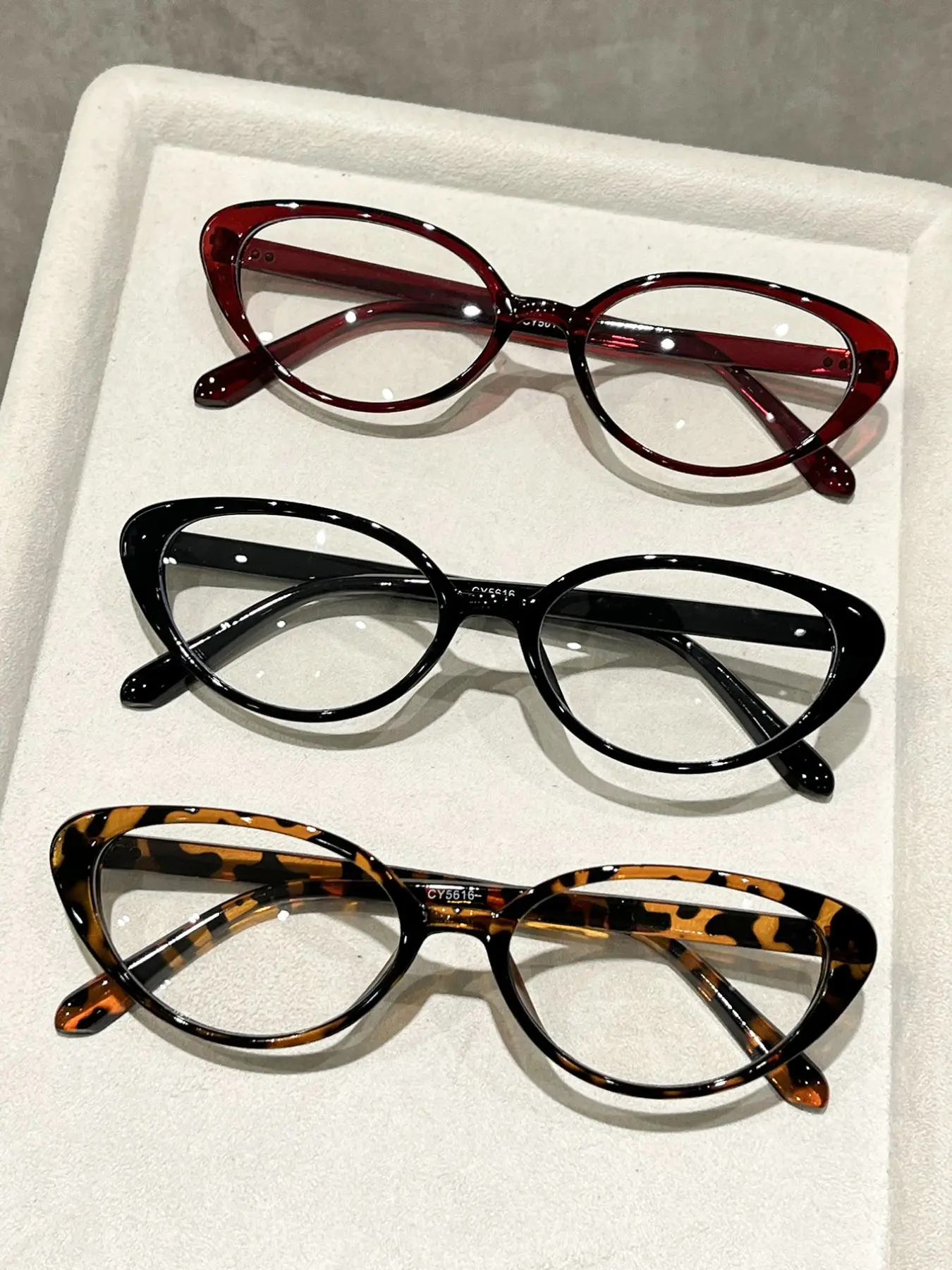 3 Pairs Value Pack Fashionable Blue Light Blocking Cat Eye Glasses, Lightweight Durable Frame, Ideal for Work, Study, Daily Use