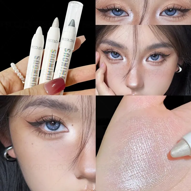 Eye Shadow Lying Silkworm Highlighter Brightening eye shadow Pen Korean Eyes Makeup Matte White Pearl High-gloss Glitter Shimmer Eyeshadow Stick