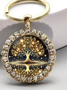 Life Tree Keychain, Elegant and Stainless Steel Decorative Item, Perfect Gift for Birthday, Valentine's Day, Anniversary