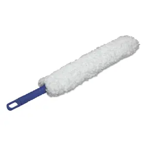 212 MAIN NSN Microfiber Duster Brush, 17-in Household Cleaning Tool, 5.5-in Blue Handle Cleaning Supplies