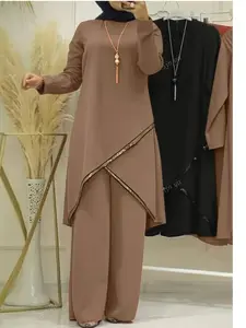 Women's Two-Piece Long Sleeve O-Neck Shirt & Pants Set, Casual Ladies, Comfortable and Stylish, Perfect for Daily Wear