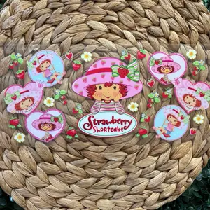 Strawberry Shortcake UVDTF CUP WRAP with Adorable Character Design and Vibrant Colors for Kids