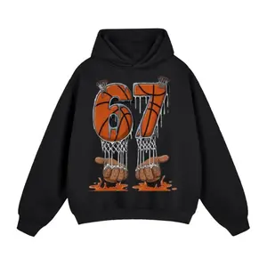 Hoodie Basketball Graphique " 67 " - Streetwear Black