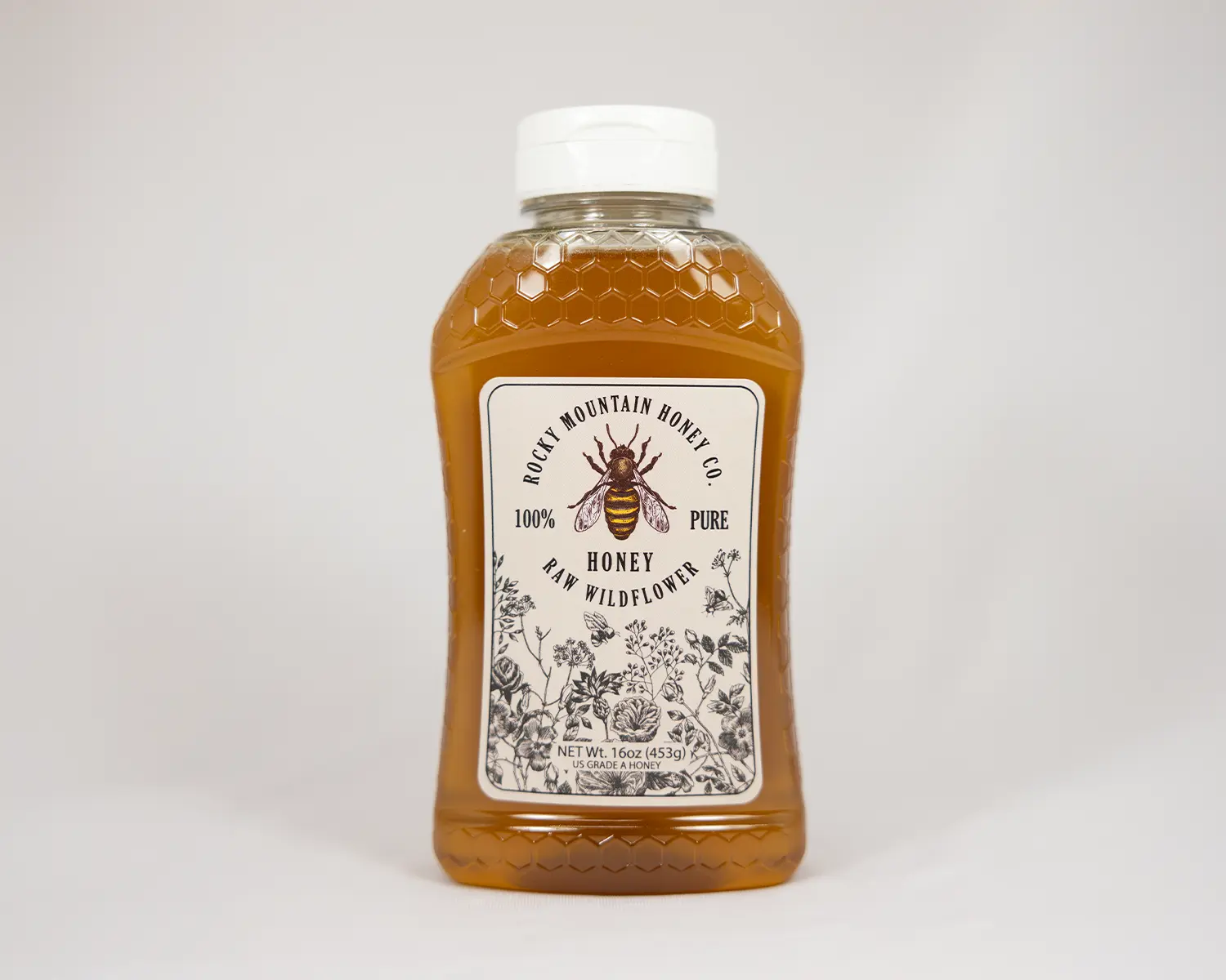 (Case of 12) Raw Wildflower Honey 16oz.