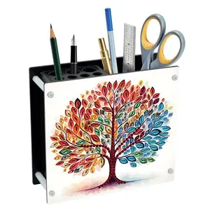 DIY Diamond Painting Kit Special Shape Diamond Pen Container Office Supplies Storage Box Acrylic Diamond Painting Pen Holder Diamond Painting Storage Rhinestone Art Desk Organizer for Desk