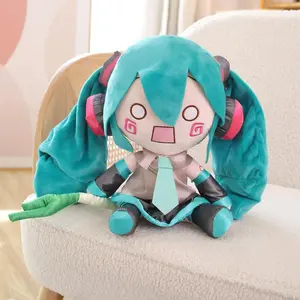 Anime Original Preciality SEGA Hatsune Miku Spring Onion Plush Toys Miku Fufu Dolls Preciality Collection Toys Gift For Girls