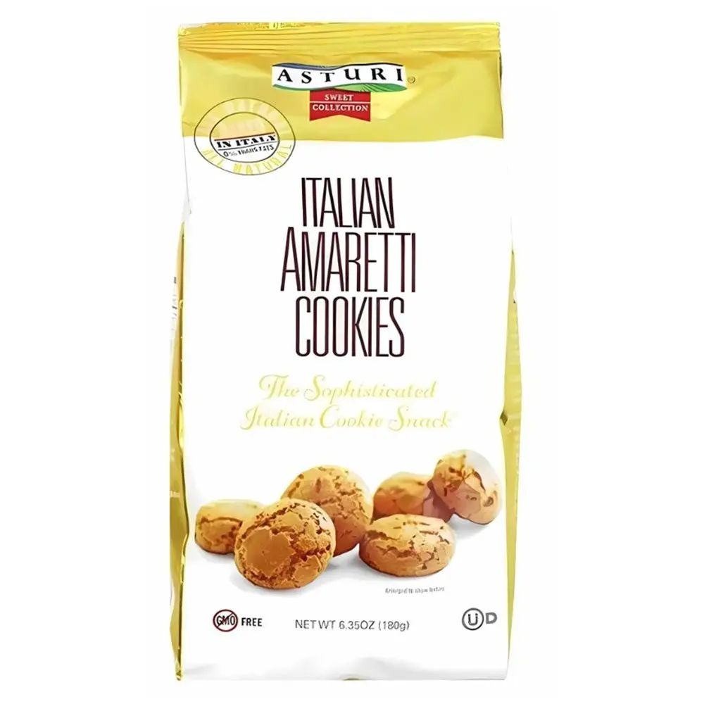 Asturi Italian Amaretti Cookies – Classic Italian Almond Treat, 5.29 oz