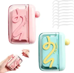 Automatic Pop-up Portable Floss Dispenser , Refillable for Home, Restaurant, and On-the-Go Oral Care Box Toothbrush Toothbrush