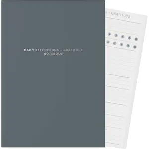 Evening Reflections & Gratitude Journal - Daily Mindfulness & Self-Care Notebook, A5 Lay-Flat Binding, Vegan Leatherette Cover, Bedtime Companion for Positive Intentions