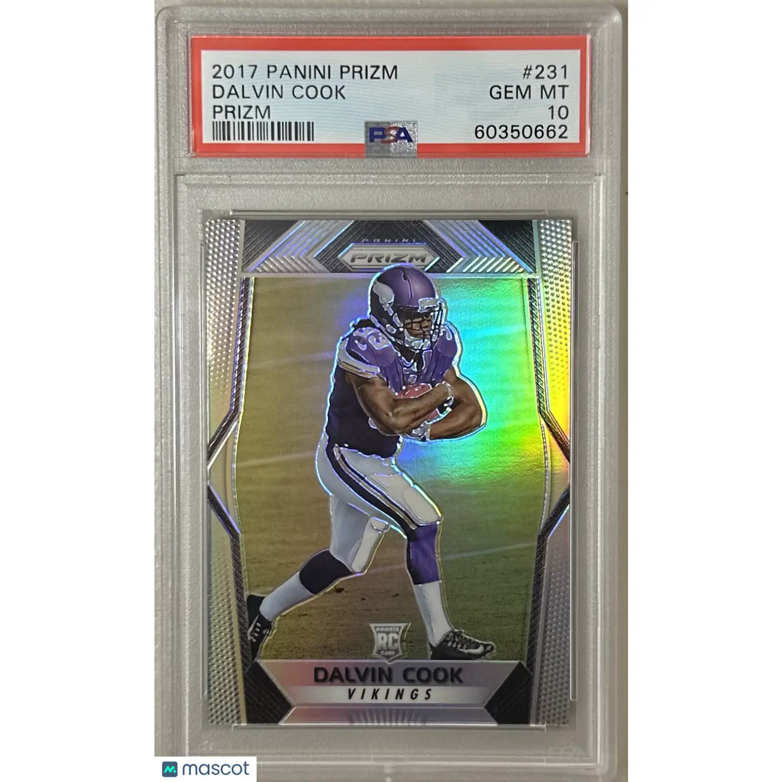 EL.HE21 Dalvin Cook 2017 Panini Prizm #231 Prizm Rookie RC PSA 10
