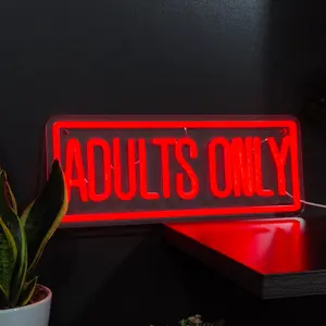 ADULTS ONLY cool neon sign! Create your private bar/club atmosphere, personality statement wall decoration, and inject modern art into the exclusive space