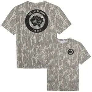 Rolling Thunder Est 2010 T-Shirt, Tree Bark Camo Print, Hunting & Outdoor Graphic Tee, Unisex Rolling Thunder Camo T-Shirt, Vintage Woodsman Style