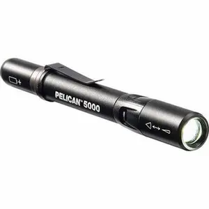 Pelican Penlight Flashlight 202 Lumens, LED Bulb, Black Body, 2 Alkaline Batteries Included 050000-0100-110