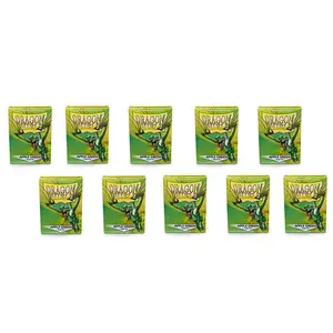 10 Packs Dragon Shield Matte Apple Green Standard Size 100 ct Card Sleeves Display Case