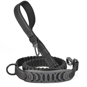 2-in-1 Dog Safety Leash with Built-in Car Seatbelt, Traffic Control Handle and Car Seat Attachment