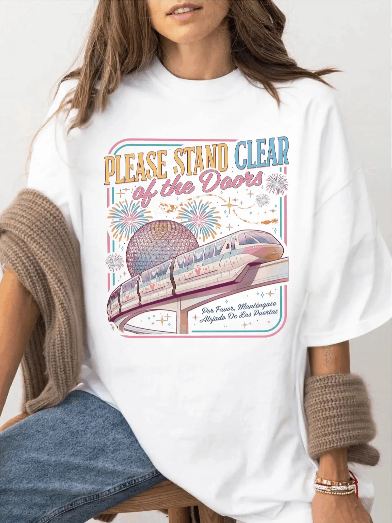 Graphic T-Shirt Featuring a Classic Monorail Traffic Quote, Perfect for Family Theme Park Trips, Vacation Matching Outfits, And Vintage Traffic Inspiration