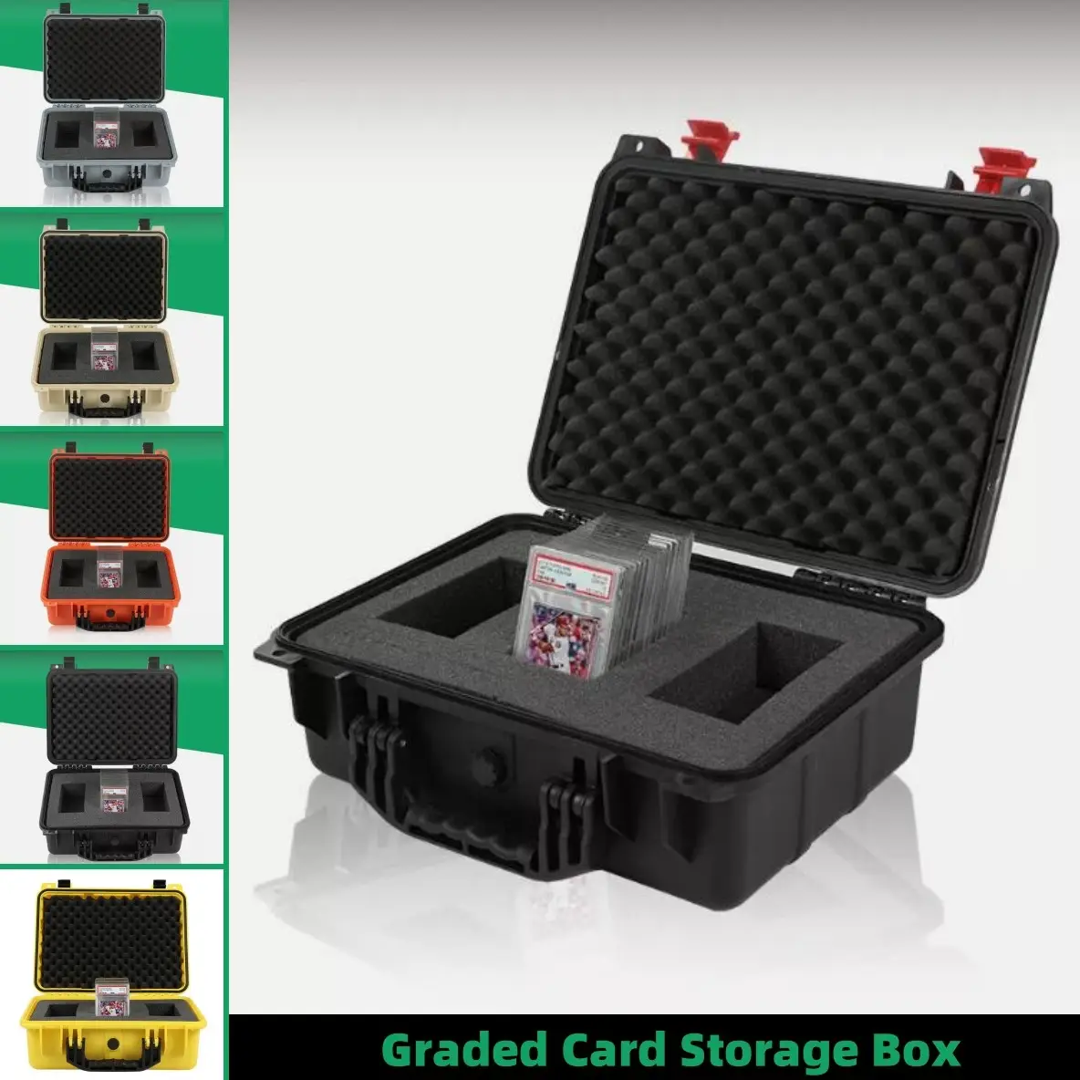 Graded Card Storage Box Heavy Duty Case Slab Holder Protector Weatherproof , Compatible With BGS PSA SGC FGS Graded Sports Trading Cards, Weatherproof