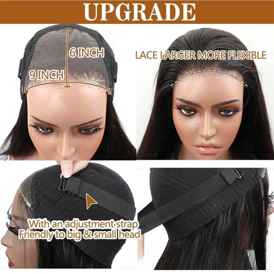 [NEW] 30 Inch Ready And Go 9x6 Glueless Wigs Real Human Hair Pre Cut Lace Front Wigs Human Hair Body Wave Human Hair Wig For Women Wigs