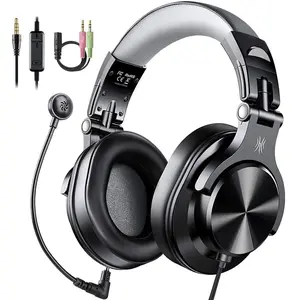 OneOdio A71D Wired Over-ear Headphone, Multiplatform Gaming Headset with Detachable Microphone, Stereo Sound Wired Headset for PC Computer PS4 Xbox