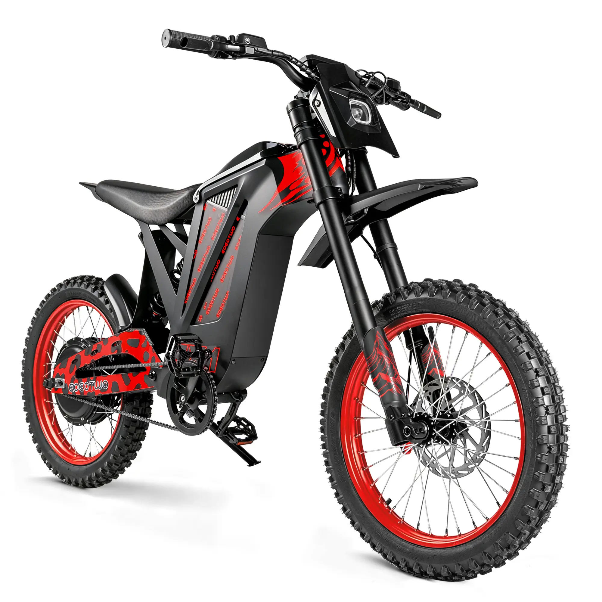 EOEOTOW EX1 Electric  Bike, 3000W Peak Motor, 40 MPH Top Speed, 48V/25AH Removable Battery, 17-inch Off-Road Tires, 50 Miles Range （Pedal Assist）, Full Hydraulic Brakes and Suspension System, Mountain Off-Road Electric Bike for Teens & Adults