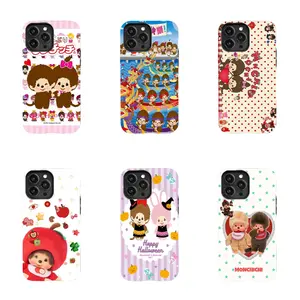 Monchhichi Cute Phone Case — Y2K Retro Plush Aesthetic Style with Festive-Themed Prints; Compatible with iPhone 11–17 Pro Max/Plus Series and Samsung Galaxy S23–25 Series; Scratch-Resistant, Drop-Proof Hard Protective Case