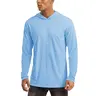 MAGCOMSEN Men's Fitted Hooded Crew Neck UPF 50+ Long Sleeve Quick Dry Polyester Athletic Shirt - Boating, Hiking UV Protection Men's Clothing (Back to School Essential)