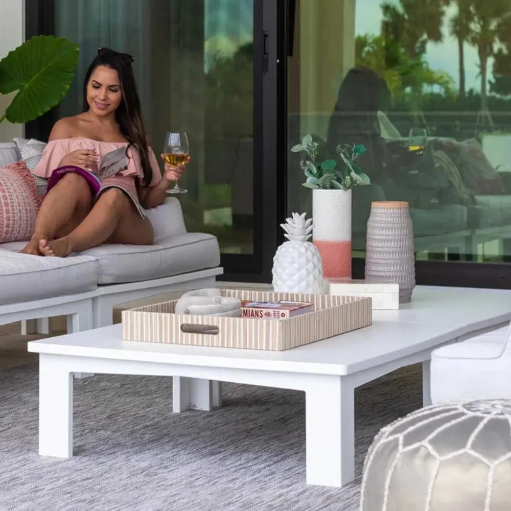 Ledge Lounger Mainstay Outdoor Square Coffee Table 32" | UV20 HDPE