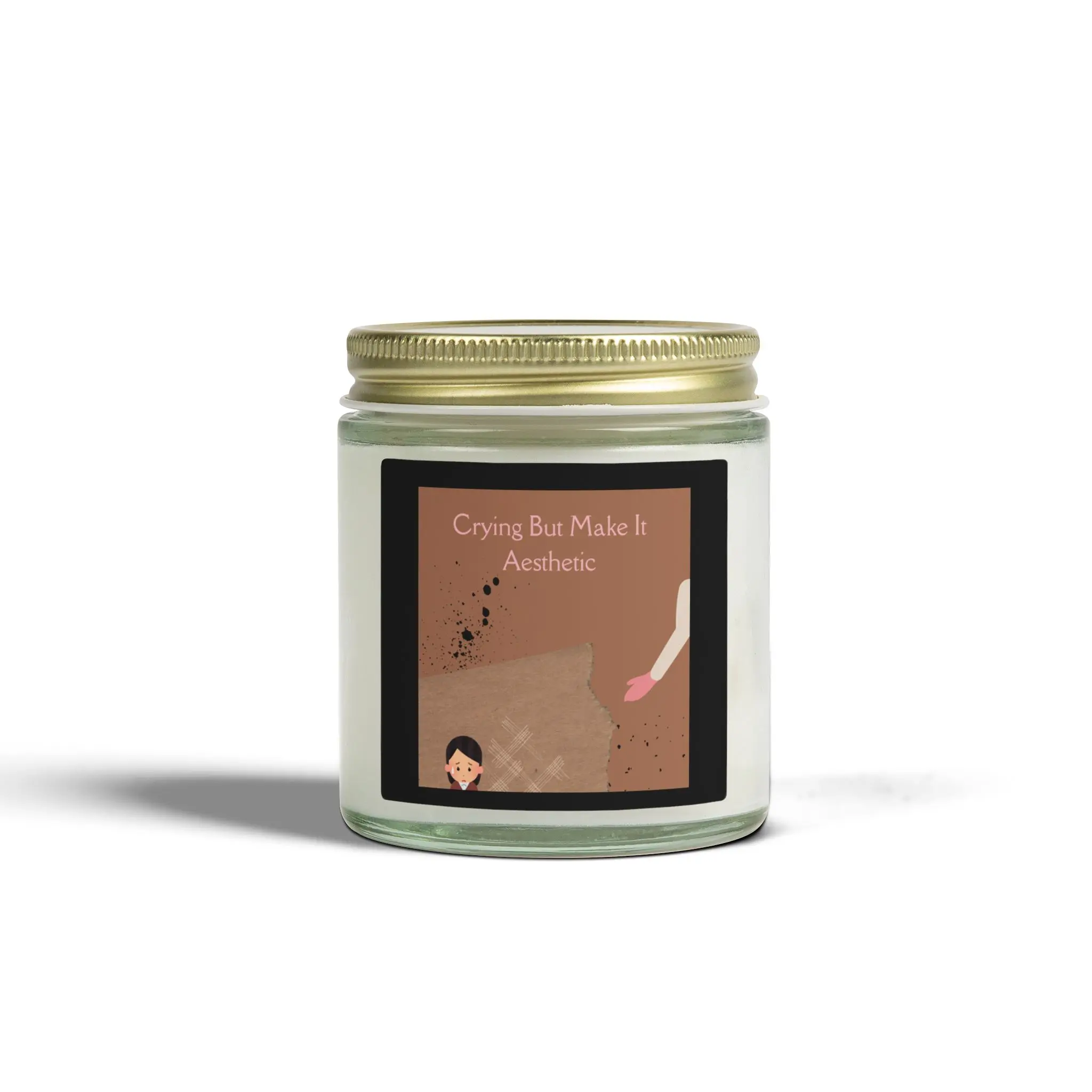 Crying But Make It Aesthetic | Beachwood | (4oz, 9oz) Aesthetic Candle | Sad Girl Gift | Moody Decor