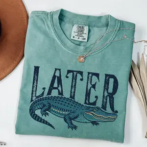 Later Gator Comfort Colors T-Shirt, Funny Alligator, Southern Saying Gift, Retro Gator Tee, Florida Lover Top, Crocodile Shirt