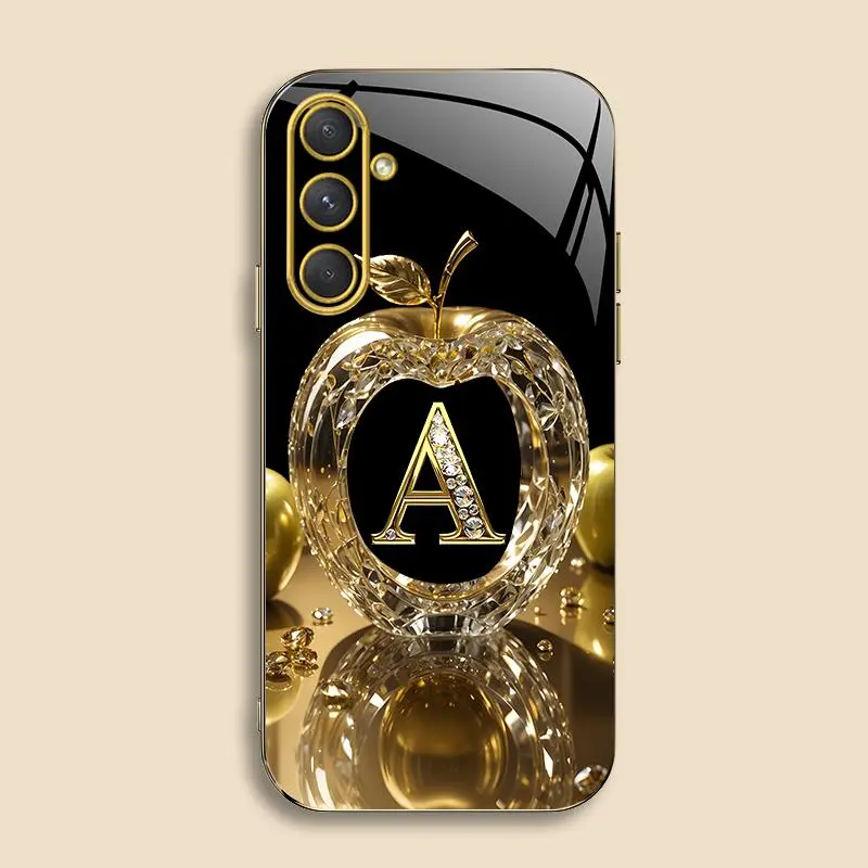 Suitable for [Galaxy A54] New high-end gold letter electroplated gold edge mobile phone case new business simple explosion-proof mobile phone case affordable anti-fall anti-fingerprint 995