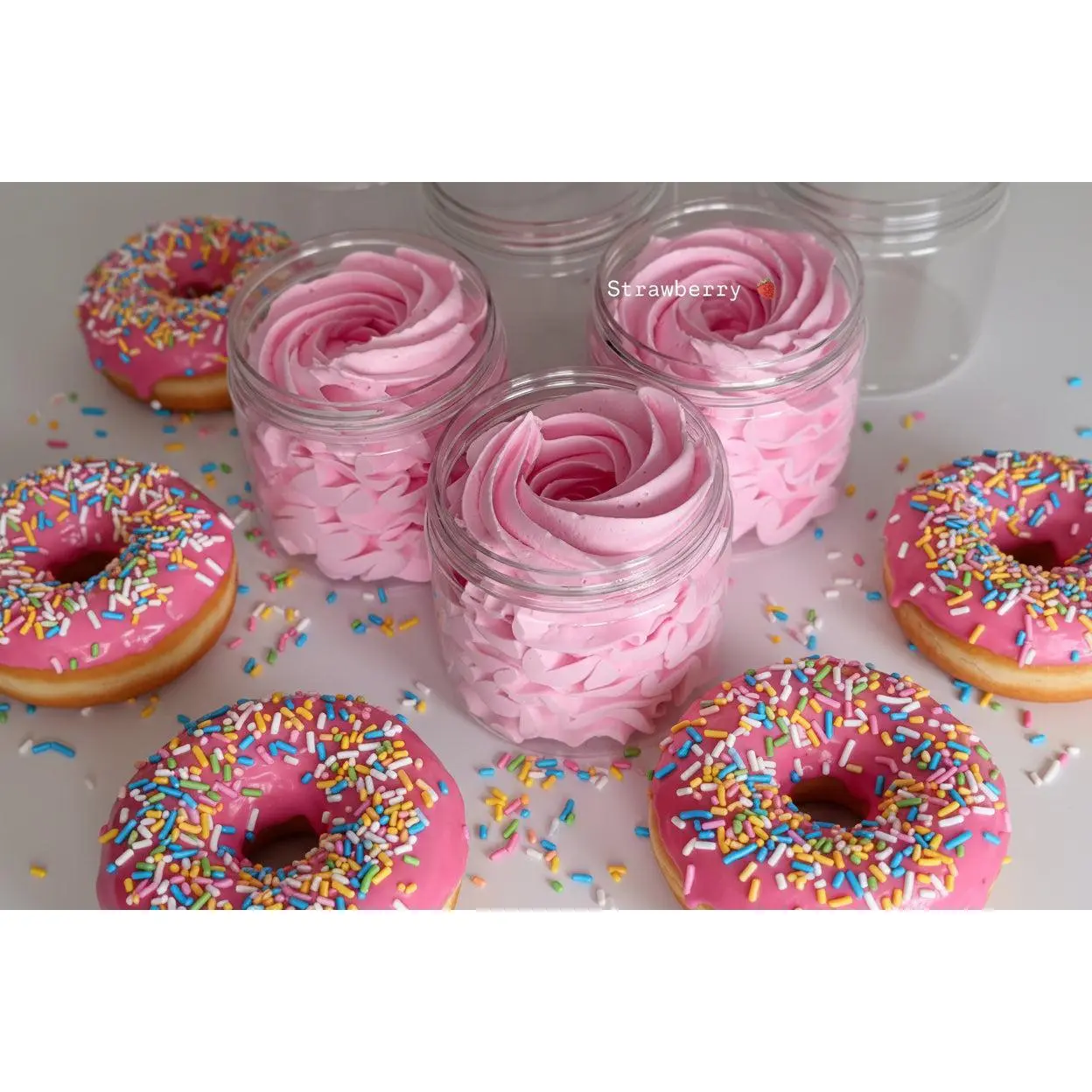 Strawberry sprinkled donut whipped body butter 8oz