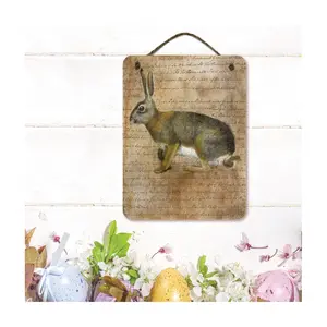 Courtside Market Vintage Rabbit II 12x16 Artboard with Twine