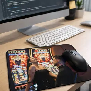 Personalized Mouse Pad with Slot Machine Design for Gamers and Office Use