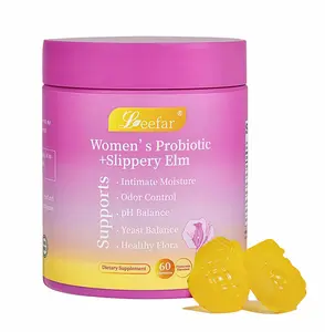LEEFAR Her Probiotics Gummies LZ - All in One Solution with Slippery Elm and Prebiotics & Lactobacillus Probiotic Blend for Women's pH Balance and Dryness Hawaiian Pineapple Gummies Dietary Supplement