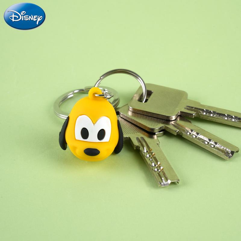 Disney Mickey Pluto PVC Keychain 1PC-Official License 3D Figurine Bag Clip Charms Anime Peripheral Backpack Decoration Car key Pendant Desk Ornament Durable Exquisite Alloy Gift