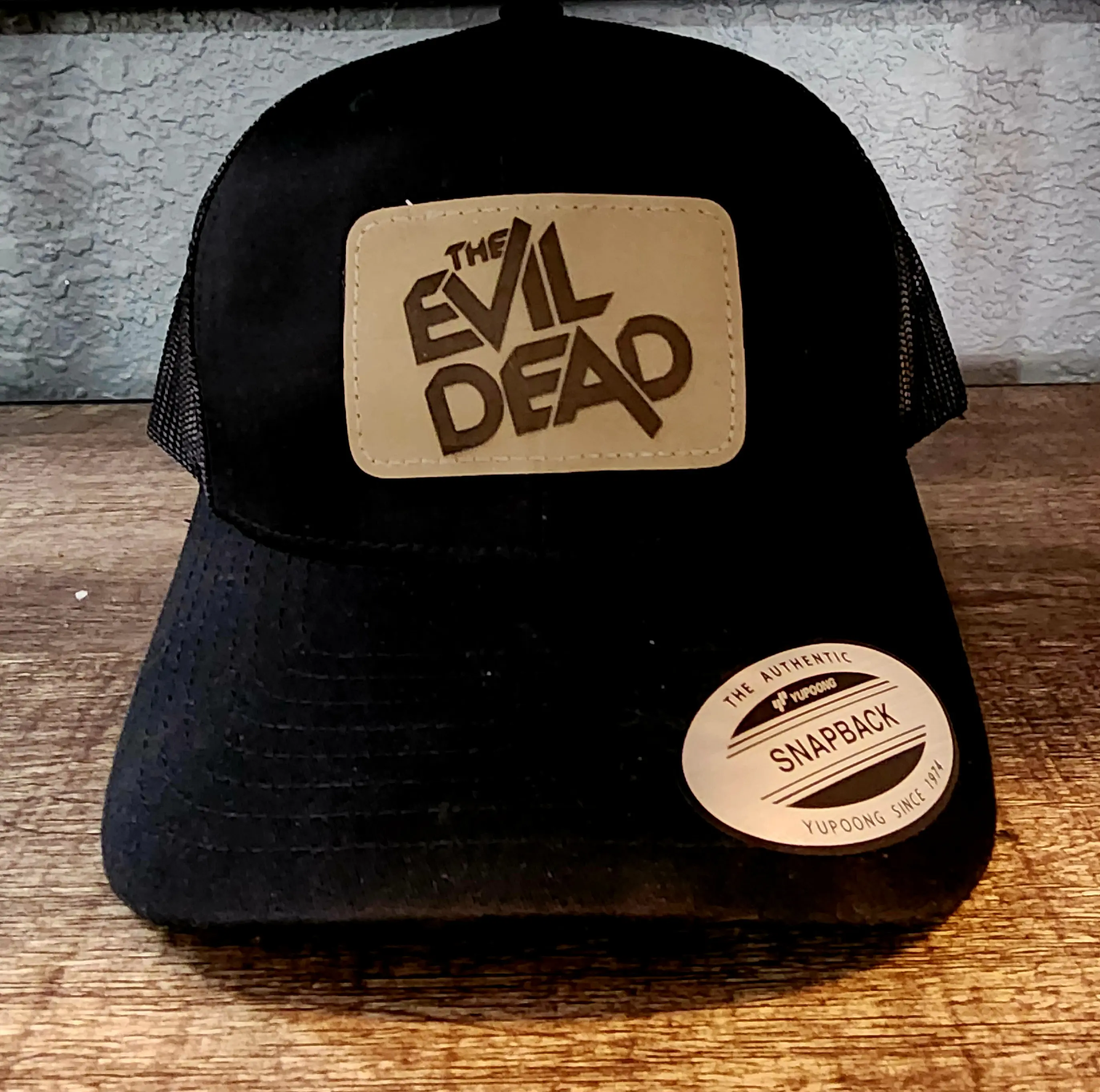 Horror Movie Character Classic Trucker Hat Leatherette Patch Laser Engraved Horror Scary They Live Chucky Ghostface Shaun of the Dead Beetlejuice Evil Dead