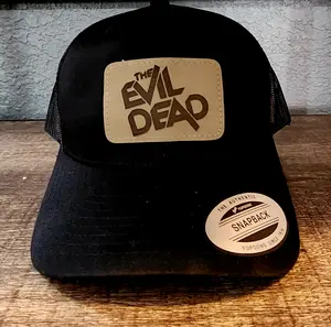 Horror Movie Character Classic Trucker Hat Leatherette Patch Laser Engraved Horror Scary They Live Chucky Ghostface Shaun of the Dead Beetlejuice Evil Dead