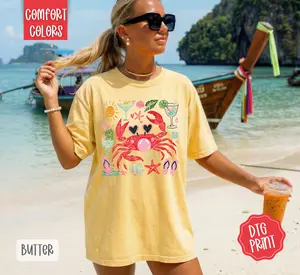 Bubble Crab Shirt Comfort Colors, Trendy Women's Tshirt