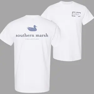 Southern Marsh Duck Logo Summer T-Shirt, Minimalist Duck Graphic Tee, Casual Outdoor Lifestyle Shirt, Soft Cotton Unisex Tee for Men and Women, Trendy Summer Outfit Streetwear
