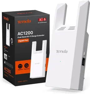 Tenda WiFi Extender AX1500 / AC1200 WiFi 6 / 5 Range Extender, WiFi Signal Booster device for Home Up to 1500sq.ft and 30+ Devices, Dual Band WiFi Extender Booster with Gigabit Ethernet Port, AP Mode, WPS Easy Setup(A23 / A18Pro / A18)