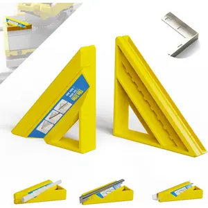 Tile Tool, Tile Edge Trim  Tool for Installation,  45- Miter Cut Tile Trim Square Accessories for Pro and Beginner (, Yellow)