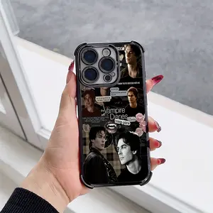 Collage Design Phone for The Vampire Diaries, Compatible with for iPhone 17 16 15 14 13 12 11 Pro Max Plus, Featuring a Transparent Soft Back for Drop Protection.