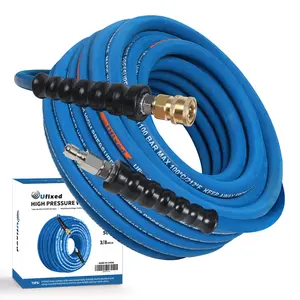 3/8 Pressure Washer Hose 50 ft Power Washer Hose 4000 PSI Replacement Hose Blue