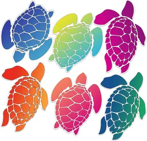 6 Pcs Cruise Door Decorations Magnetic Turtle Magnets for Cruise Ship Door Anniversary Sea Turtle Car Magnets Sticker Decorations Funny Fridge Decor