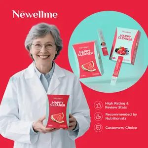 NEWELLME Happy Clean - Superfood Powder/Probiotics/Digestive Enzymes/Moringa - Supports Gut Health - Boosts Immunity Edible