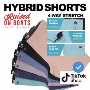 4 PACK Hybrid Shorts for Mens Quick Dry Stretch Board Shorts Swim Trunks ARMY GREEN