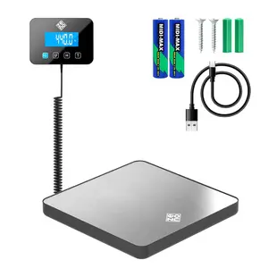 High Accuracy Digital Shipping Scale for Small Business & Commercial Use - 440 lbs/0.35oz Capacity, Hold/Tare Functions, Durable, Easy-to-Clean, USB-C Included - Ideal for Packages, Luggage