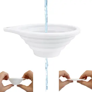 Kidney Stone Urine Strainer [1 Pack], Collapsible Compact 4 Inch Soft Silicone Funnel, 316 Stainless Steel Fine Mesh Filter, Small Portable & Reusable Calculi Specimen Catcher