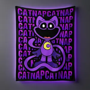 2026 New Style Cute S-Smiling C-Critters Catnap Craftycorn Cartoon Blanket, Soft Throw Blanket for Home Bedroom Bed Sofa Kids, Viral Gamer Cartoon Plush Blanket Cozy Kids Room Decor mellow blanket