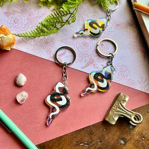 Celestial Snakes Keychain